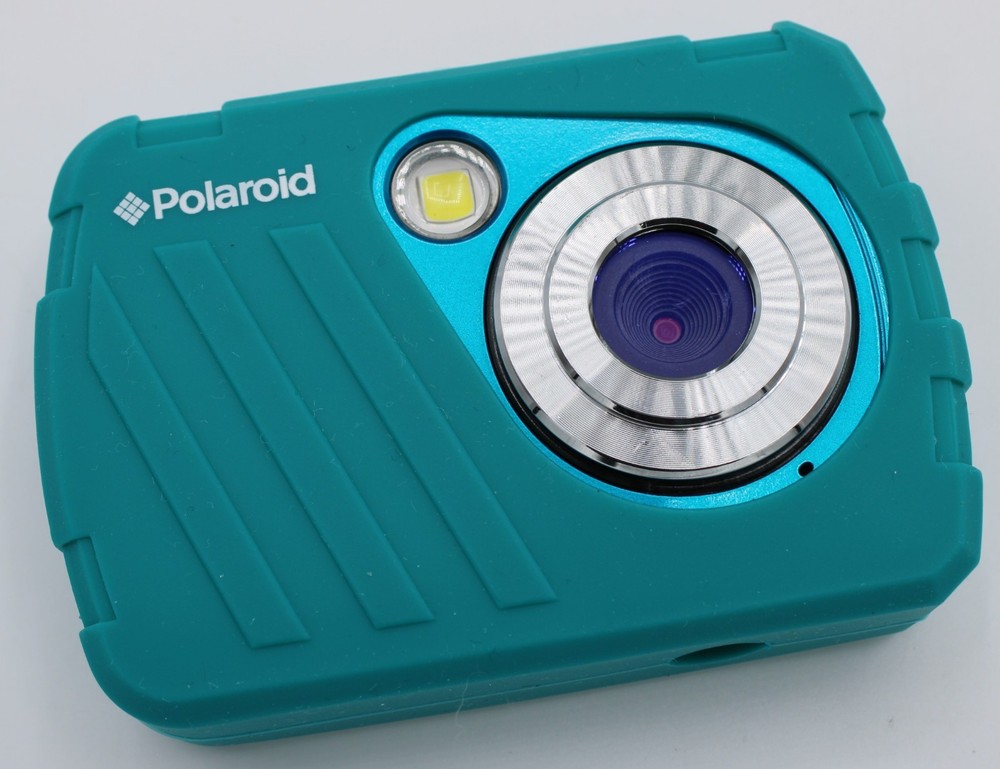 Polaroid Blue Compact Digital Camera ISO48 Waterproof 16MP Portable Handheld