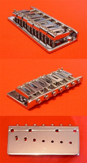 Guitar Parts 7-String FIXED HARDTAIL BRIDGE - CHROME