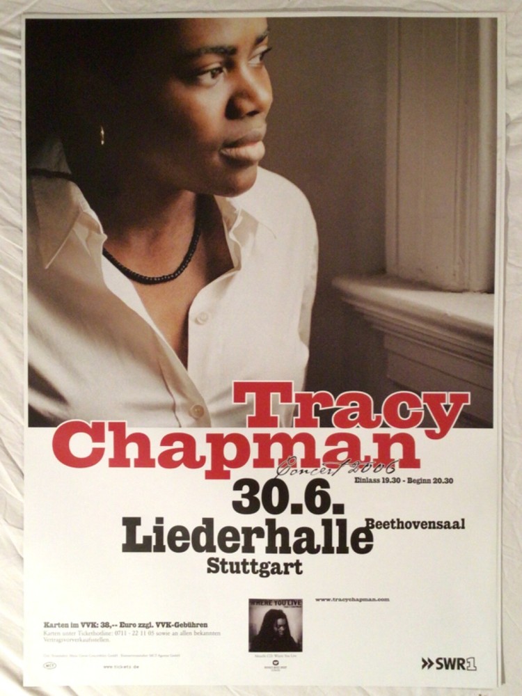Tracy Chapman 2006 German Tour Poster Where You Live