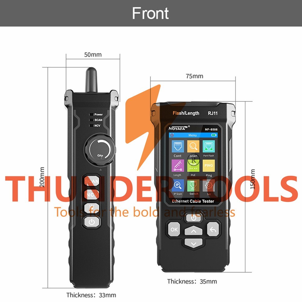 Thunder Tools NOYAFA NF-8506 LCD Digital Network Cable Tester Rechargeable