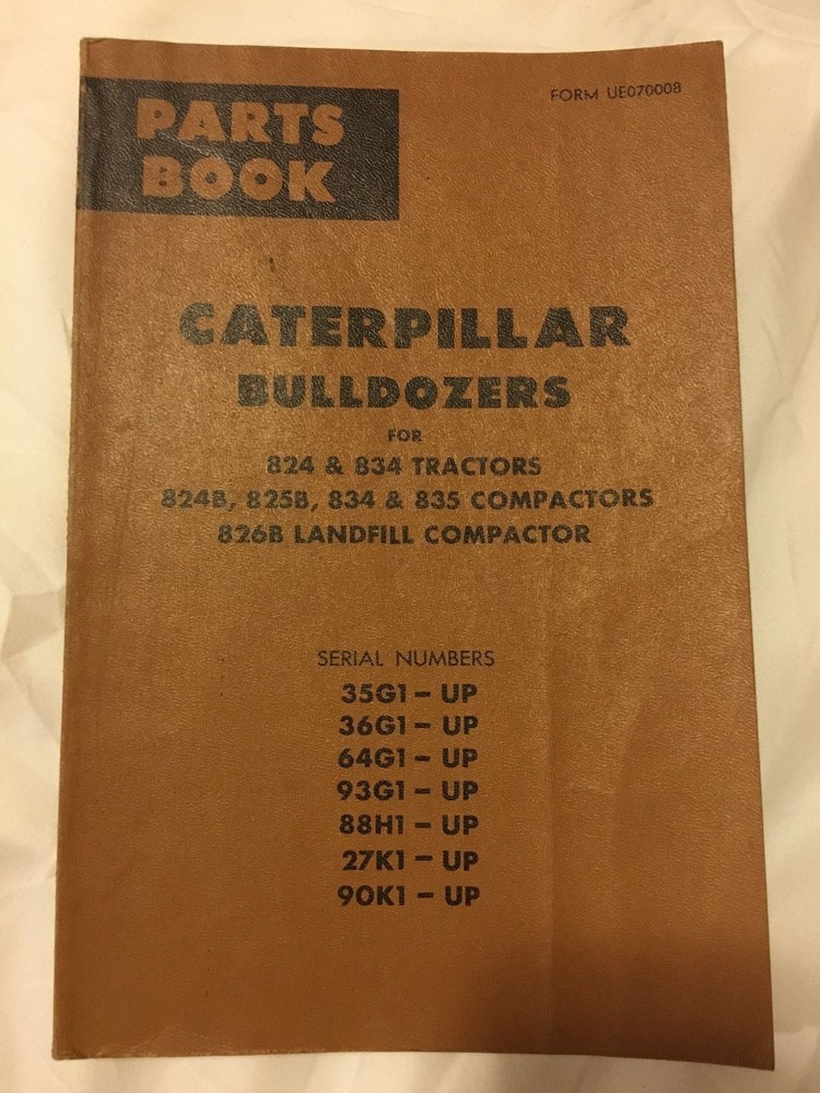 Caterpillar Bulldozers Parts Book