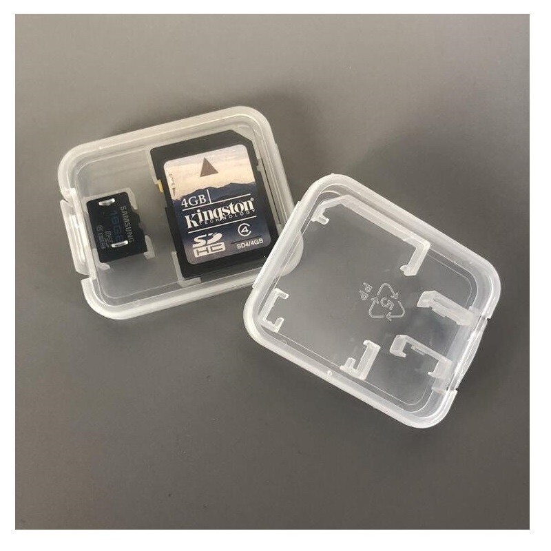 1pcs Miro SD/TF/SD/SDHC Memory Card Case Holder Box Storage Hard Plastic...