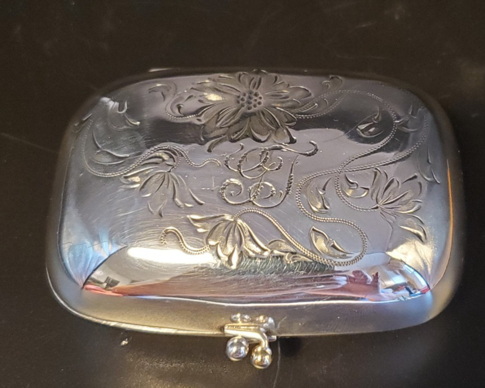 Vintage Silverplated Clutch/Trinket box/Soap dish BSS
