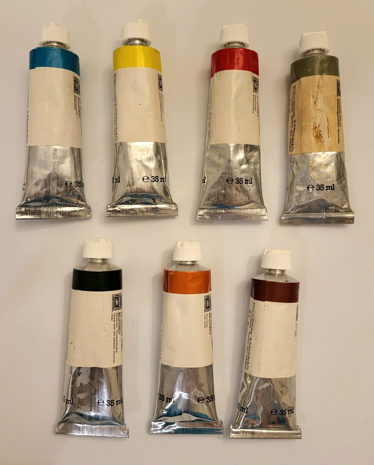 Schminke Mussini Extra Fine Oil Colors 35ml Lot of 7 NOS