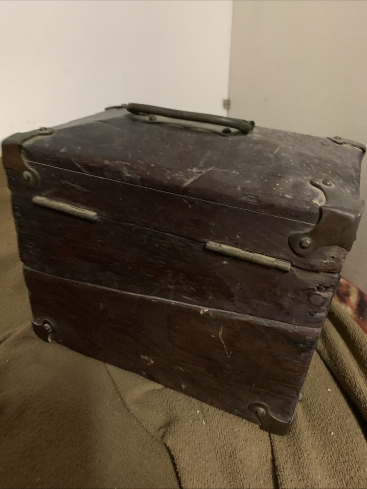 Antique Blasting Box With Metal Interior