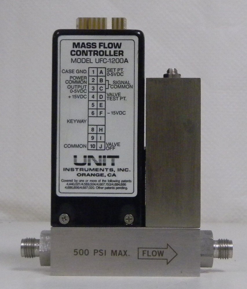 Unit UFC-1200A Mass Flow Controller, Gas- O2, Range- 10 SLM, Used