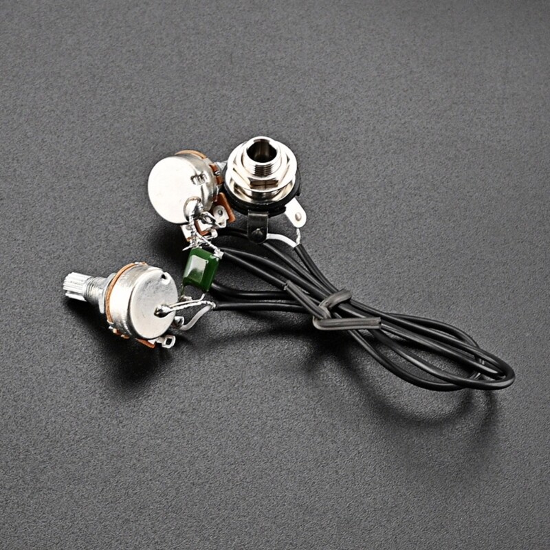 1V1T Single Coil Pickup Guitar Wiring Harness Set 3/4 String Box