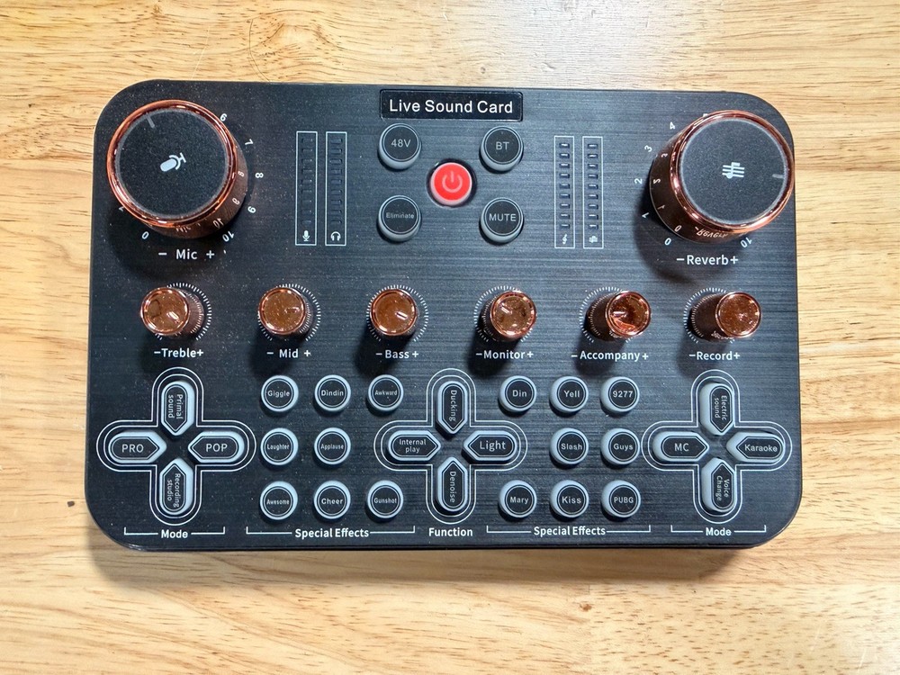 USB Audio Interface Sound Card Mixer Streaming Podcast PC Untested No Cables