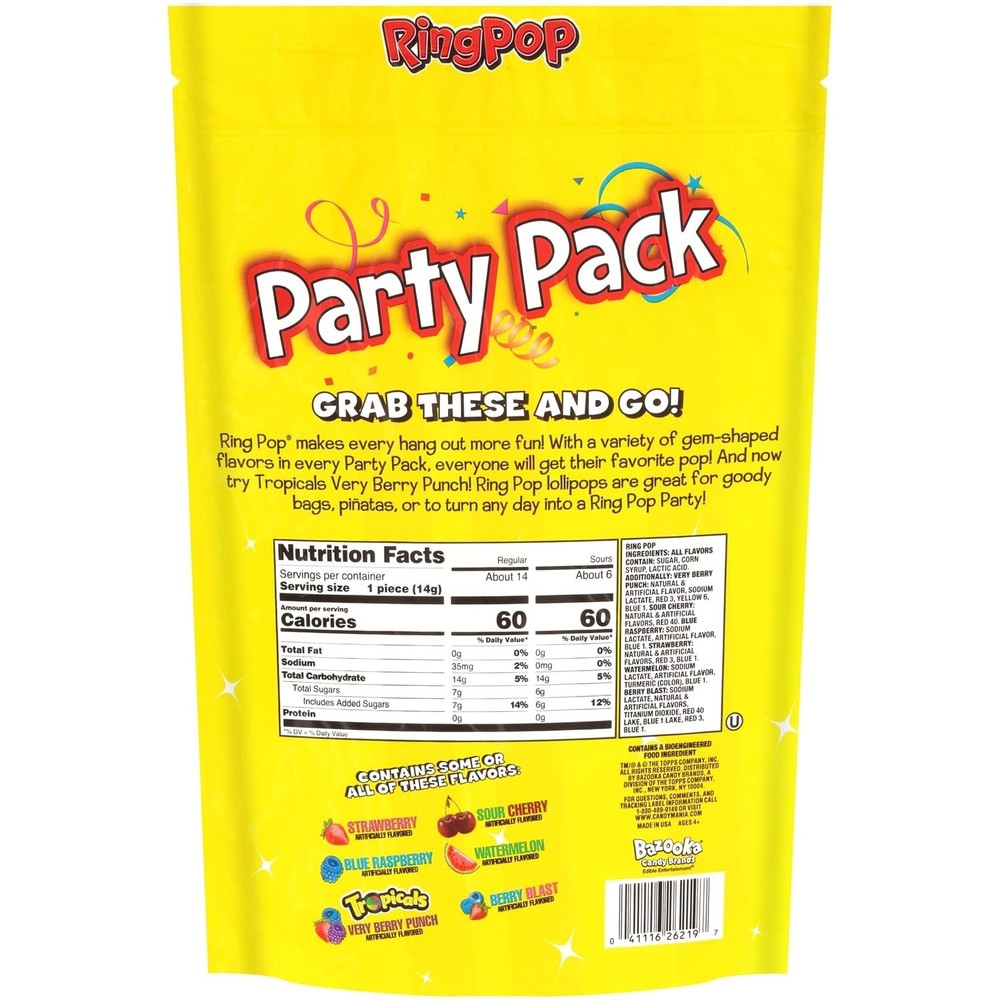 Colorful 20 Count Lollipop Party Pack