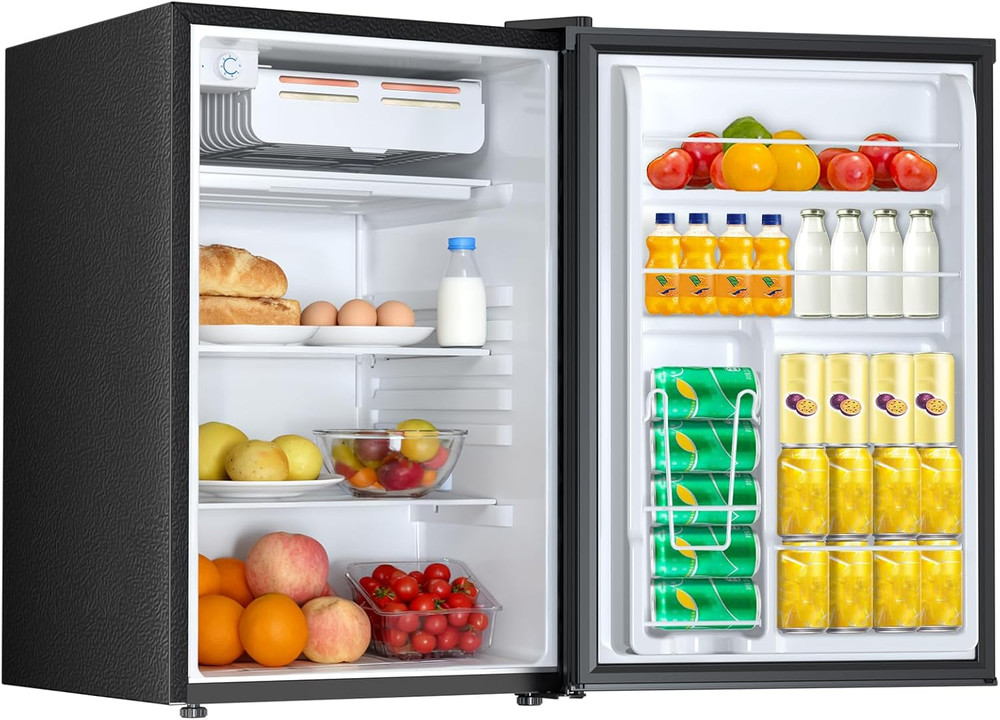 4.5 Cu.Ft Mini Fridge with Freezer, Compact Refrigerator with Reversible Single