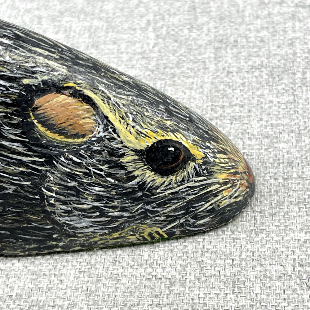 painted rock mouse hand painted realistic felt bottom