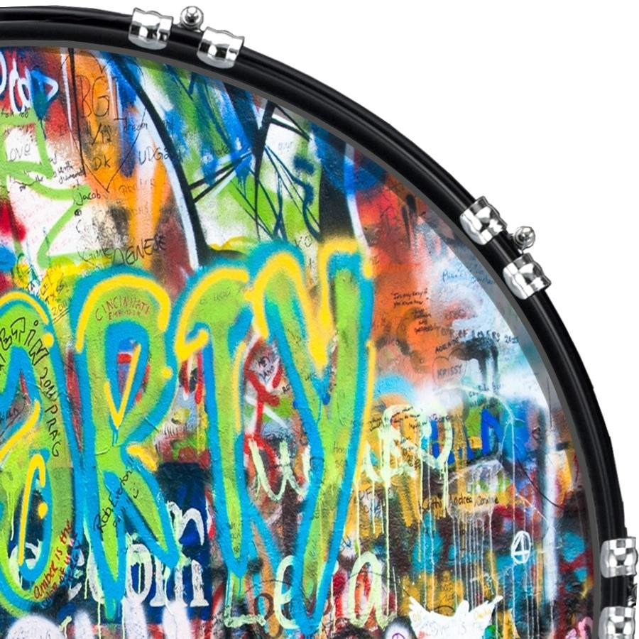 20" Custom Bass Kick Drum Front Head Graphic Graphical Graffiti 7