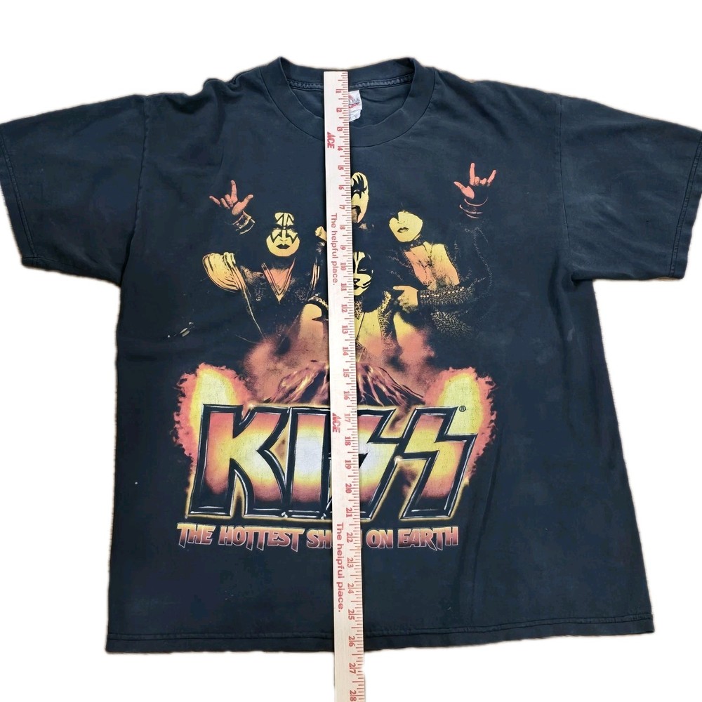 Kiss The Hottest Show On Earth 2011 Tour T-Shirt Size Large Black Rock