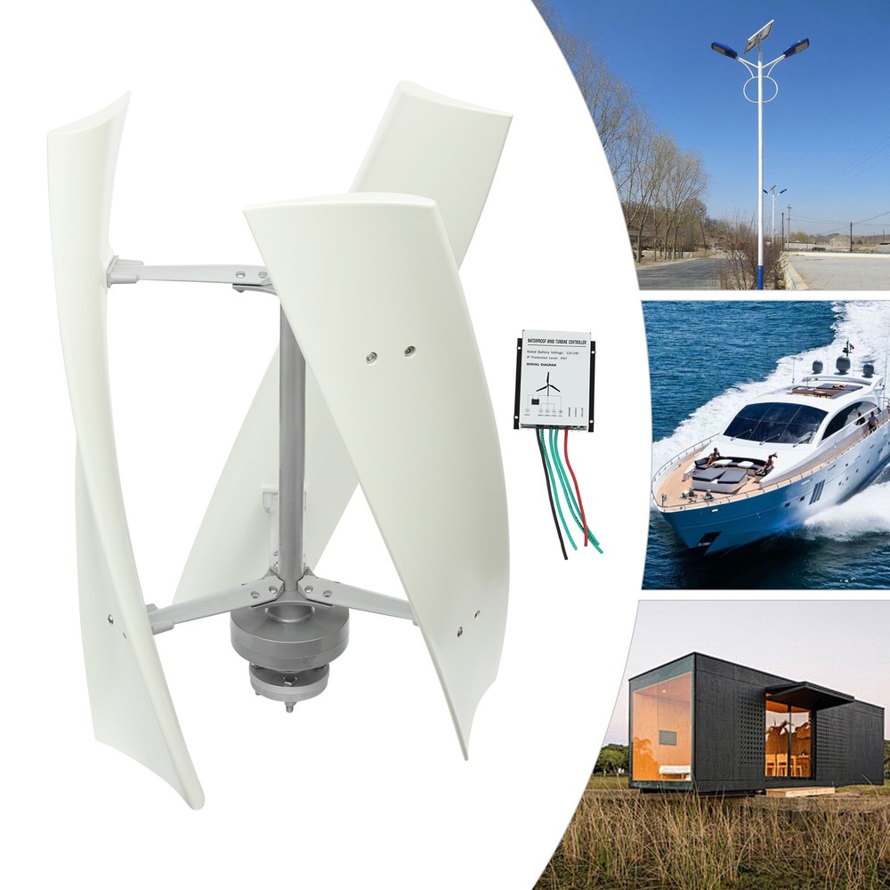 Vertical Axis Wind Turbine Generator with Controller Turbine Generator Kit