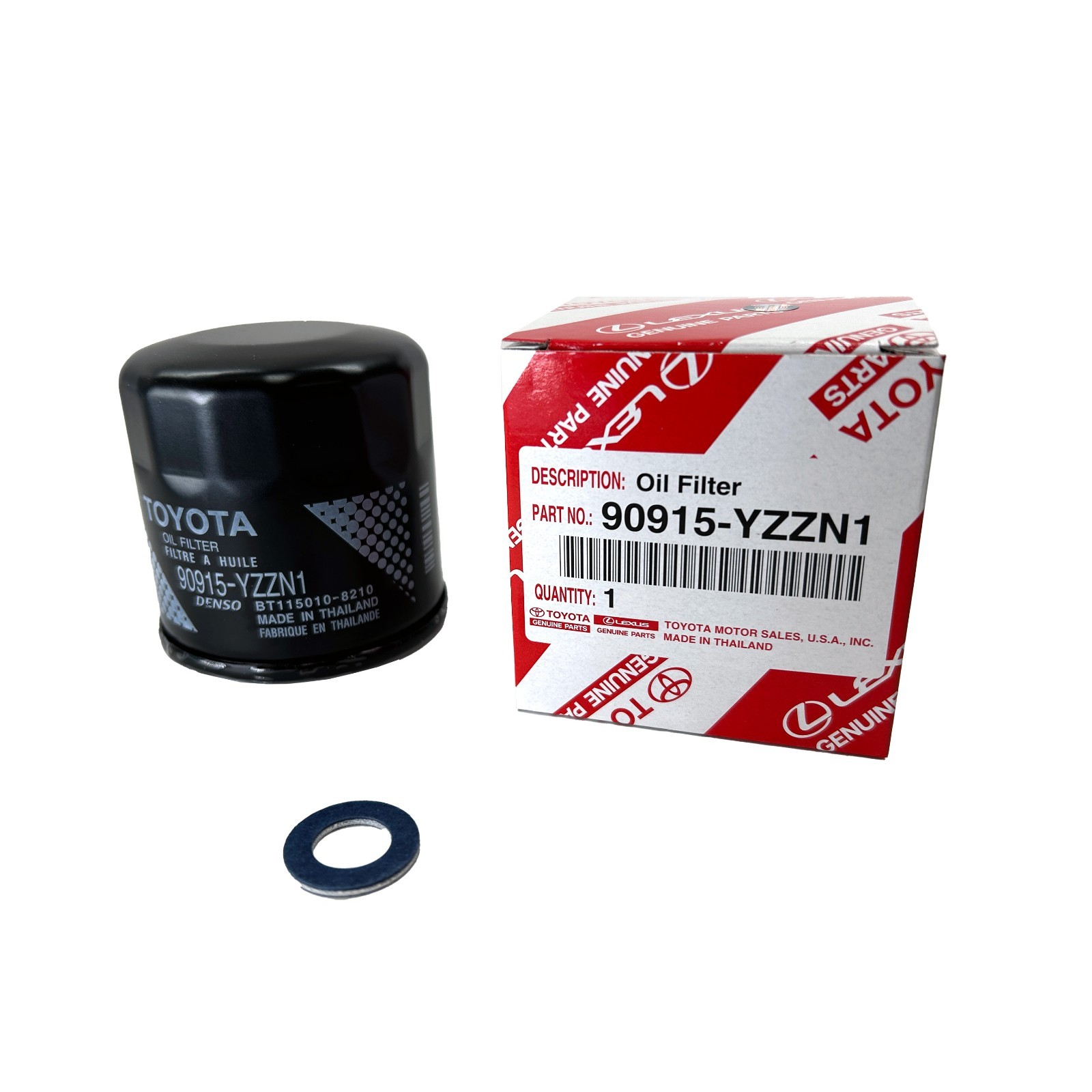 Genuine Oil Filter 90915-YZZN1 / 90915-YZZF2 with Drain Plug Washers OEM 3 PACK