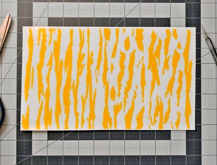 Tiger Stripes High Heat Vinyl Stencil Kit - 2x 11"x7" Sheets Durable Easy to Use