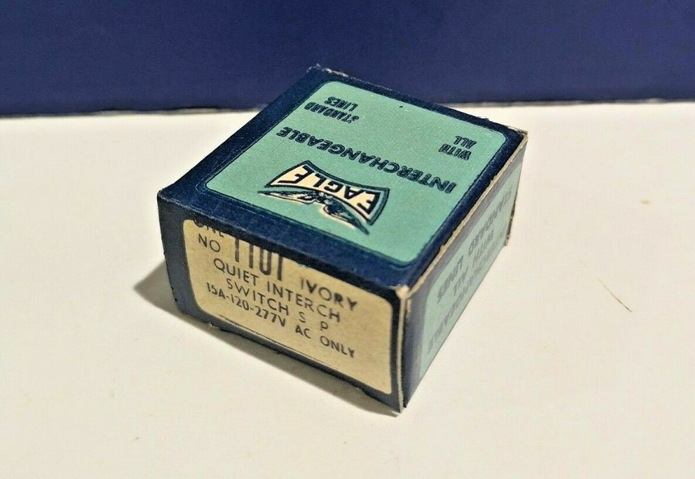 EAGLE Ivory Single Gang Interchangeable DESPARD Quiet Toggle Switch NEW 1101E