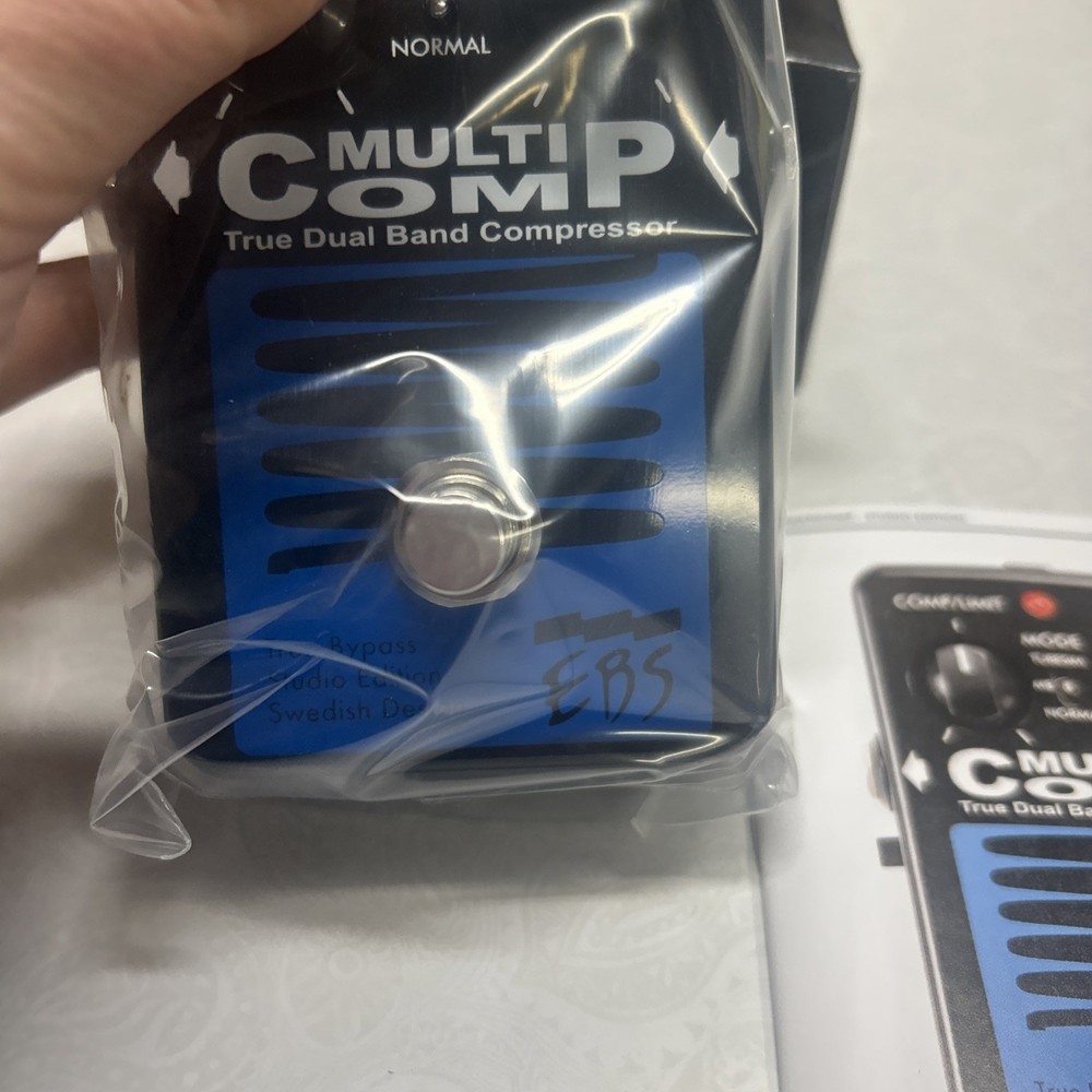 EBS Multicomp True Dual Band Compressor Effect Pedal- New!