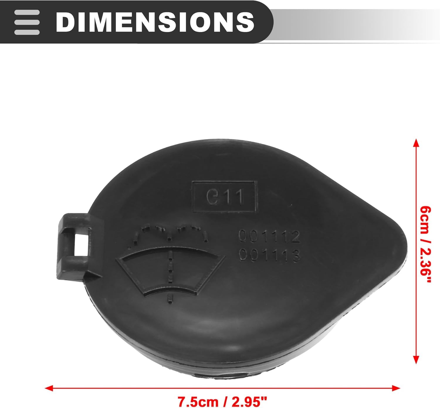 Windshield Washer Fluid, Reservoir Bottle Tank Cap, for RAV4 2012-2018, Plastic,