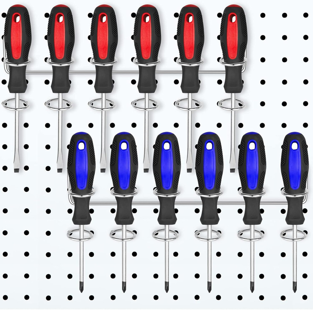 Pegboard Screwdriver Holders Peg Board Organizer Accessories Multi Ring Tool Hol