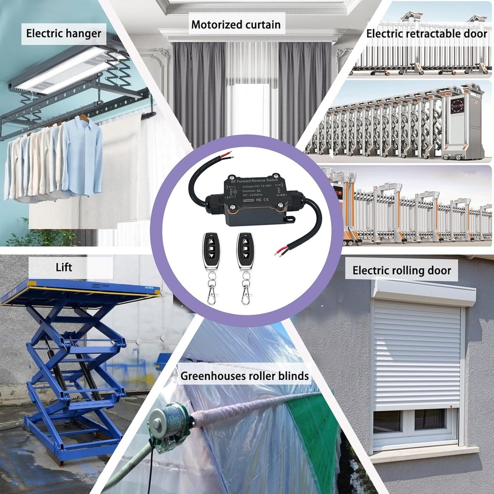 Forward Reverse Switch,DC12V-48V Waterproof Linear Actuator Remote Control...