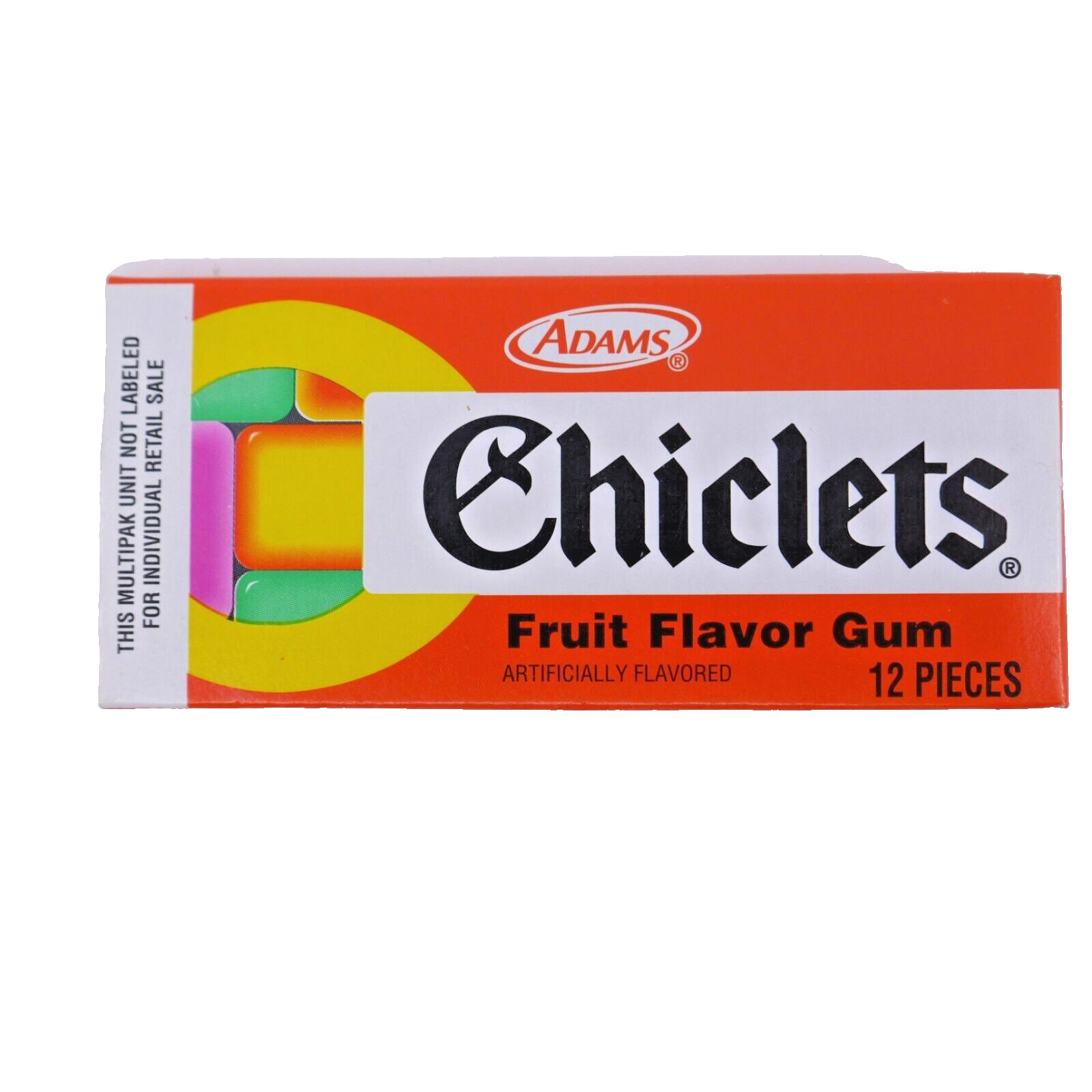 Chiclets Chewing Gum Fruit Flavored ADAMS OPENED/Unsealed pack**COLLECTIBLE**
