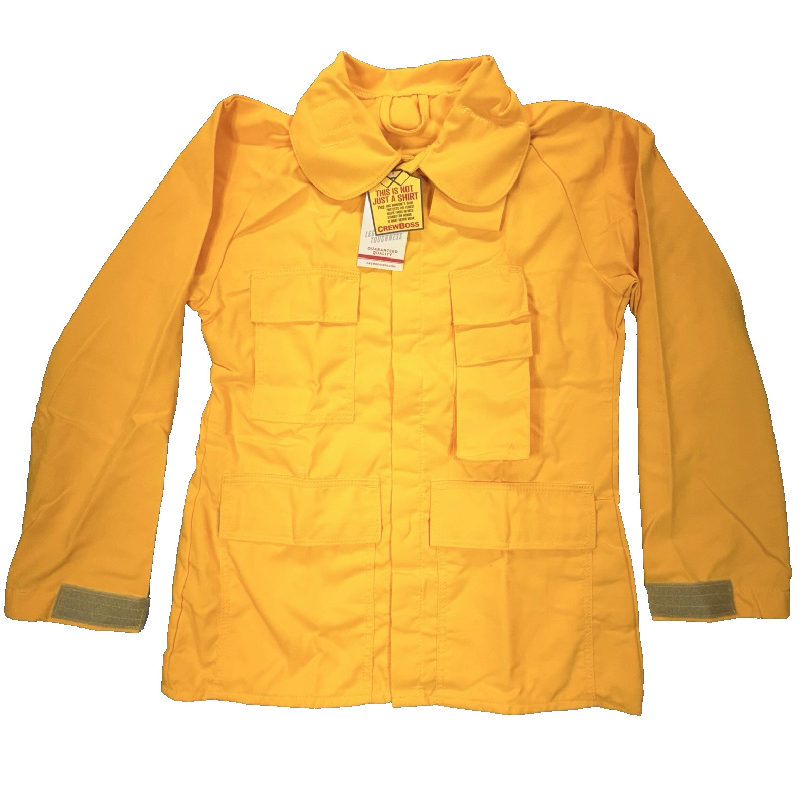CrewBoss Brush Coat 7.0 oz Tecasafe WLC0117 Yellow Wildland Firefighter Mens XLg