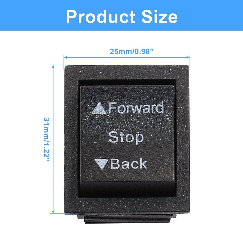 2 Pack 6V 12V Forward Reverse Switch - Forward Stop Backward Button Accessories