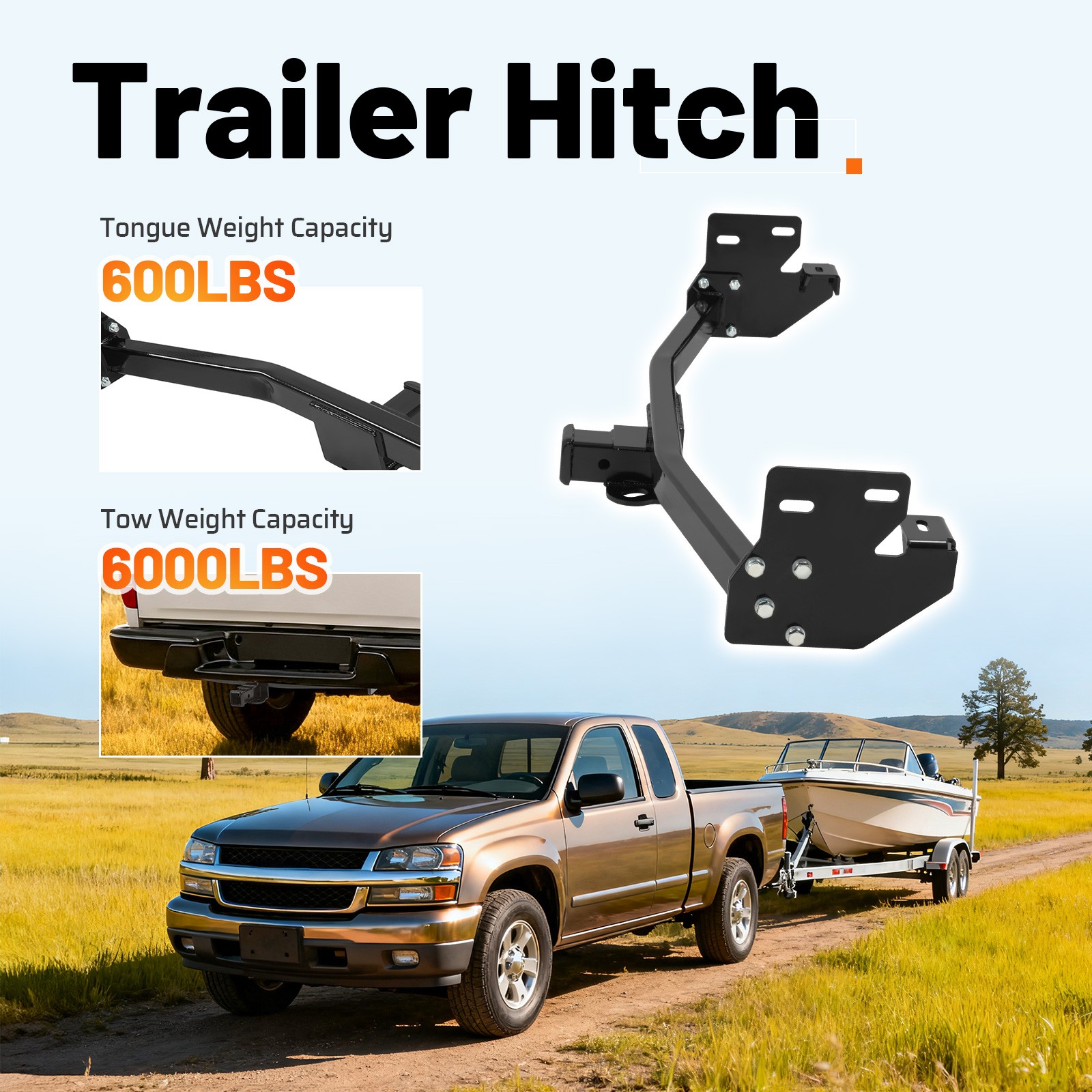 Class IV Tow Trailer Hitch Receiver 2" For Chevy Colorado / GMC Canyon 2004-2012