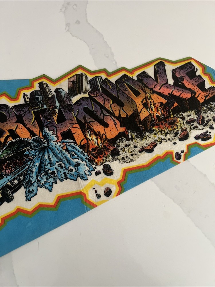 Excellent Condition Earthquake Universal Studios Pennant