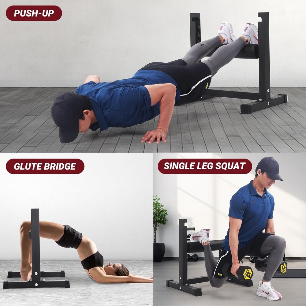 Single Leg Bulgarian Split Squat Stand Roller 7 Level Adjustable Settings