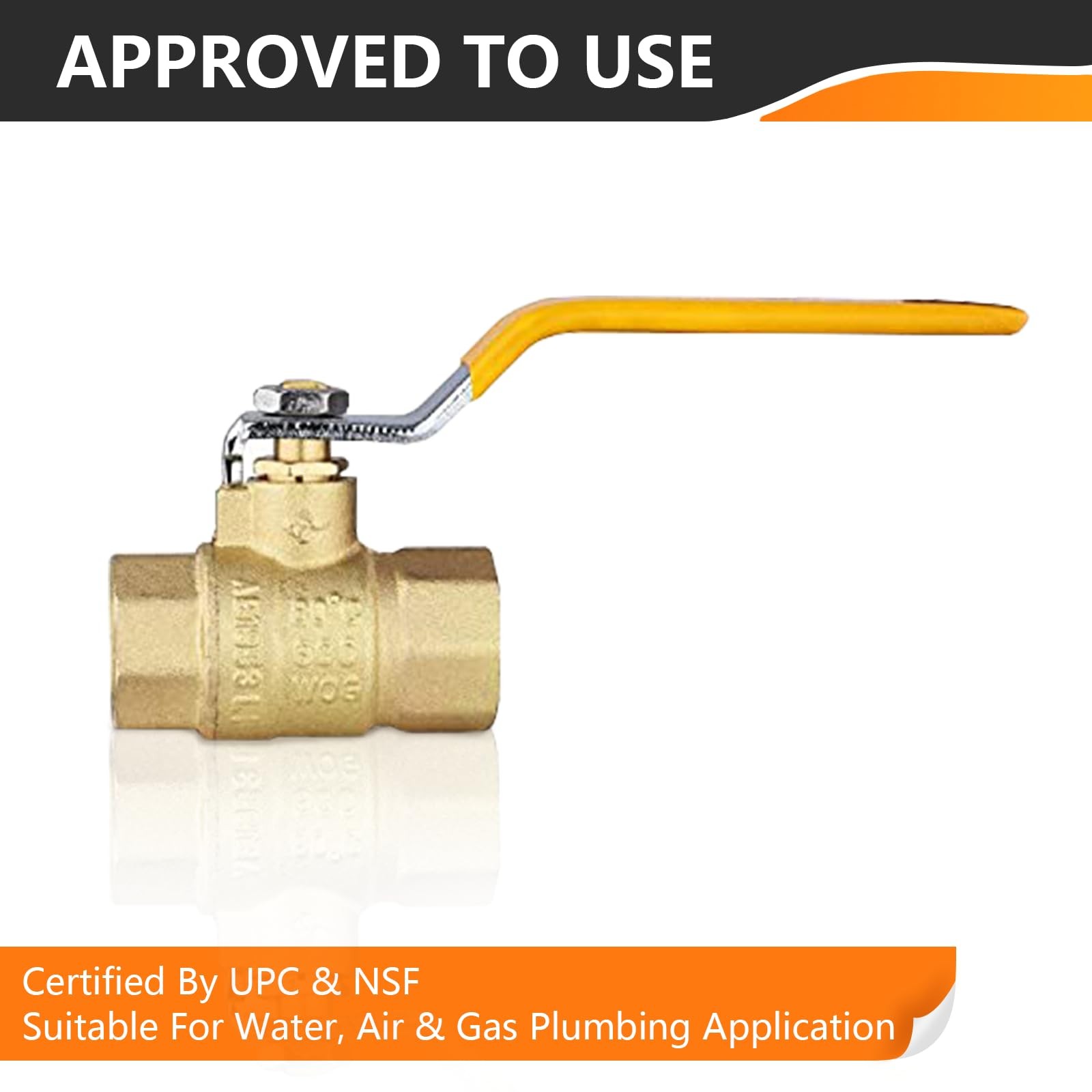 1-Pack 3/4 Inch FIP Threaded Ball Valve, Brass Full Port Shut-off Valve,3/4" ...