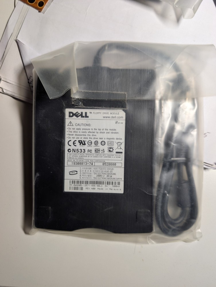 Dell 3.5" Floppy Drive Module Model: FD-05PUB External USB Used