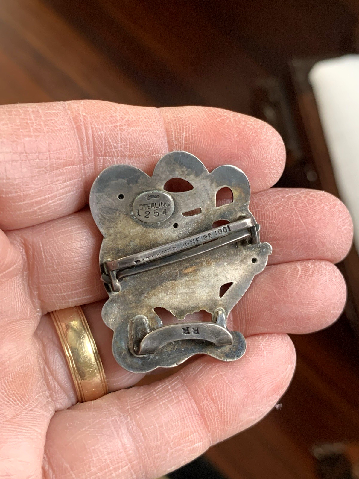 Rare Kerr Art Nouveau Sterling Silver Buckle 1901 Museum