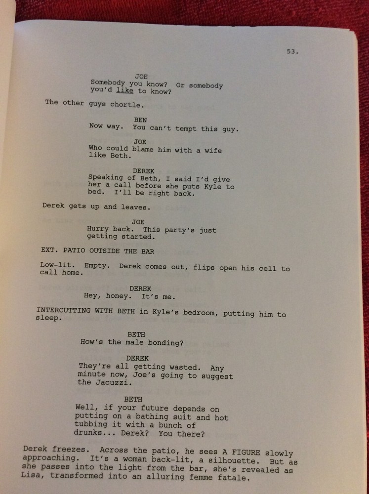 ORIGINAL SCRIPT OBSESSED IDRIS ELBA BEYONCE KNOWLES JERRY O'CONNELL ALI LARTER