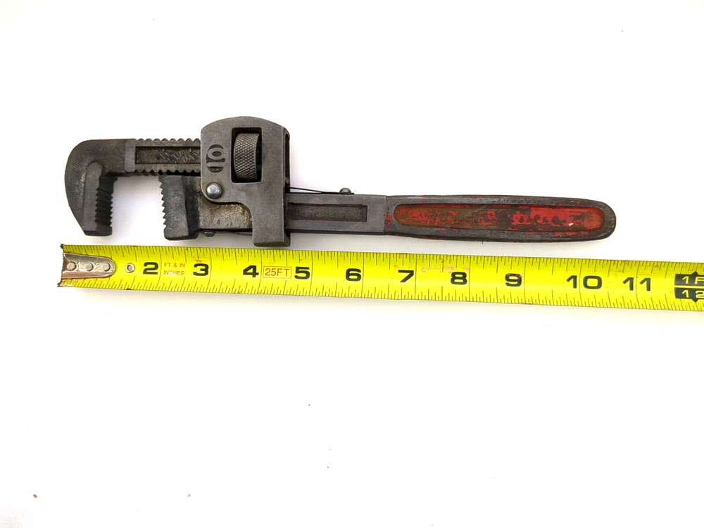 Vintage Japan Pipe Monkey Wrench Hand Tool 10" Adjustable