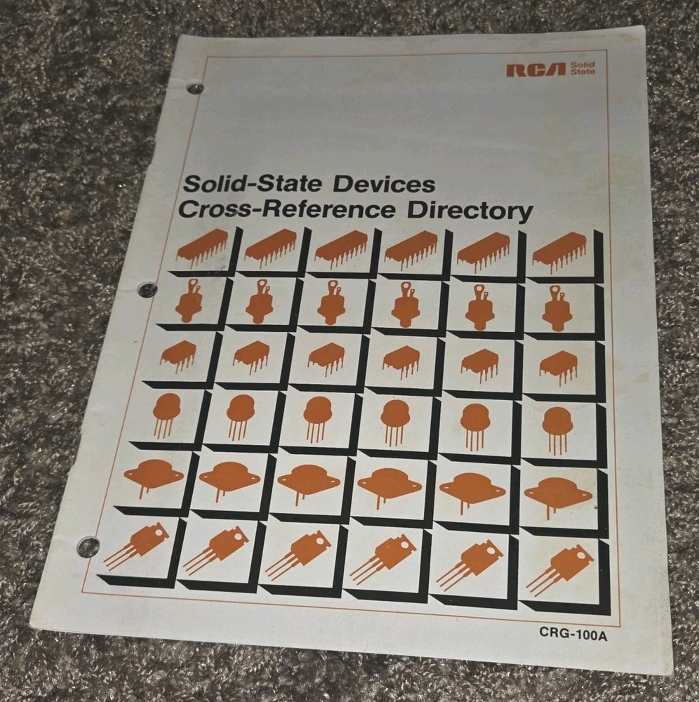 Vtg 1980 RCA SOLID STATE DEVICES CROSS REFERENCE DIRECTORY BOOK CRG-100A Book