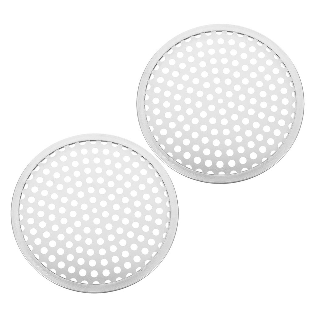 2 Pcs Professional Pizza Pan Perforated Baking Tray Bread Grilling