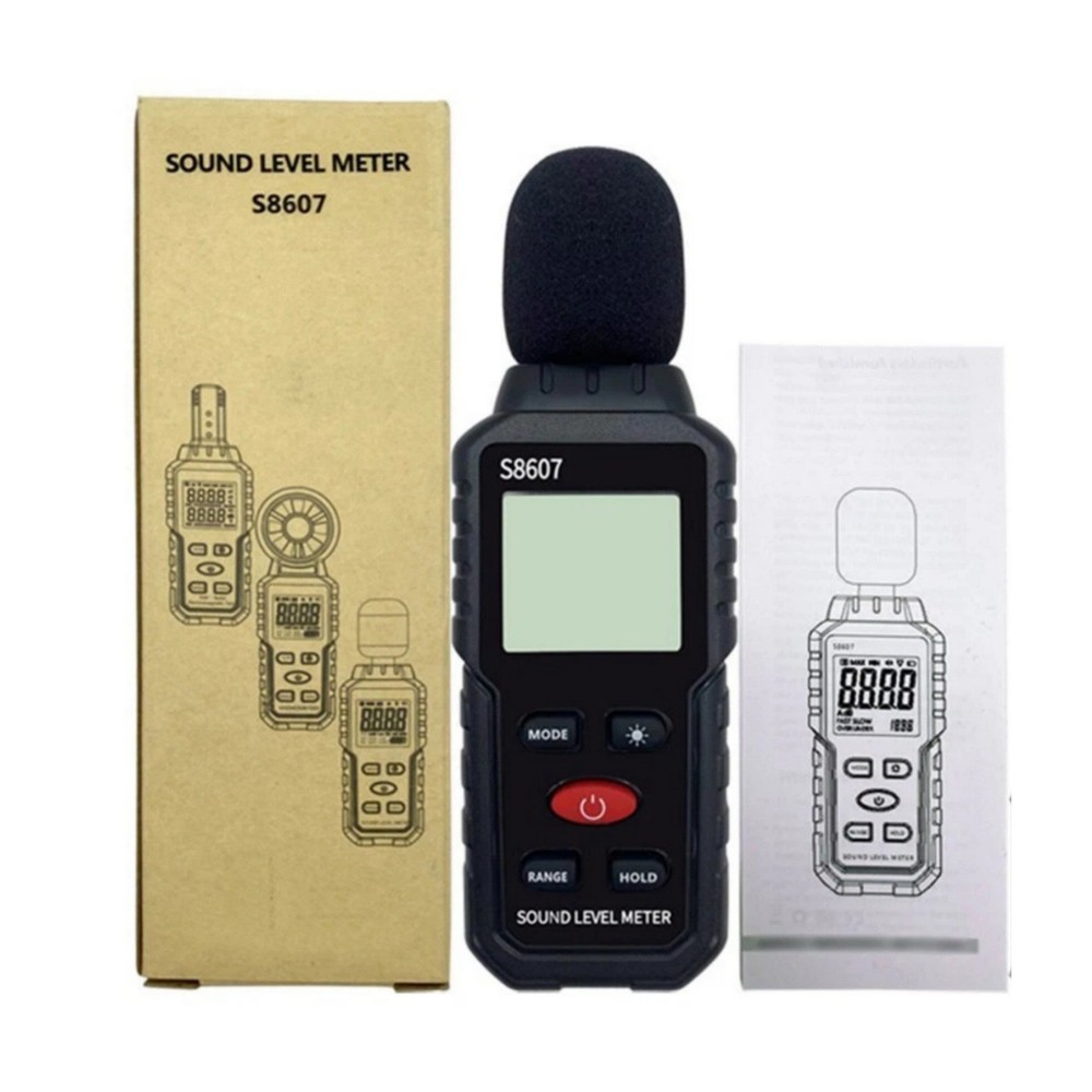 30-130dB Digital Noise Meter Decibel Reader with Over Under Range Indication