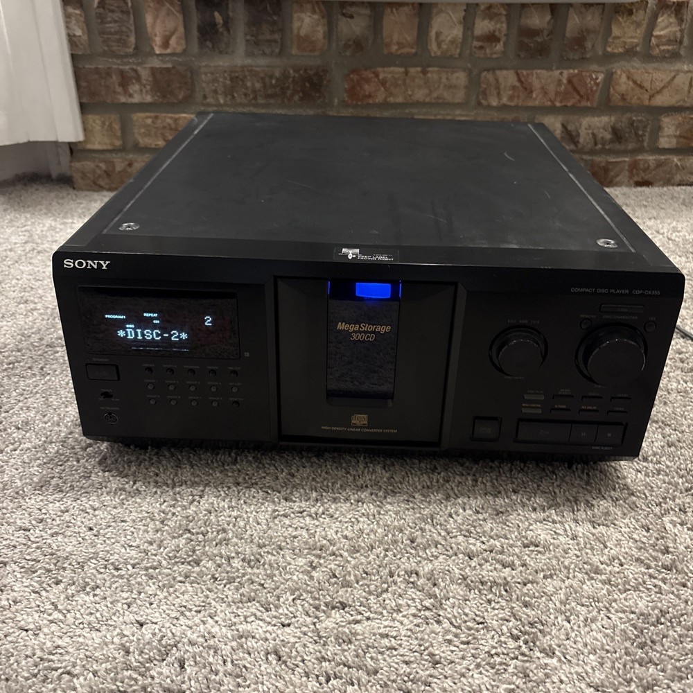 Sony CDP-CX355 300 Disc Mega Storage CD Changer Player Powers On “TABLE ERROR”
