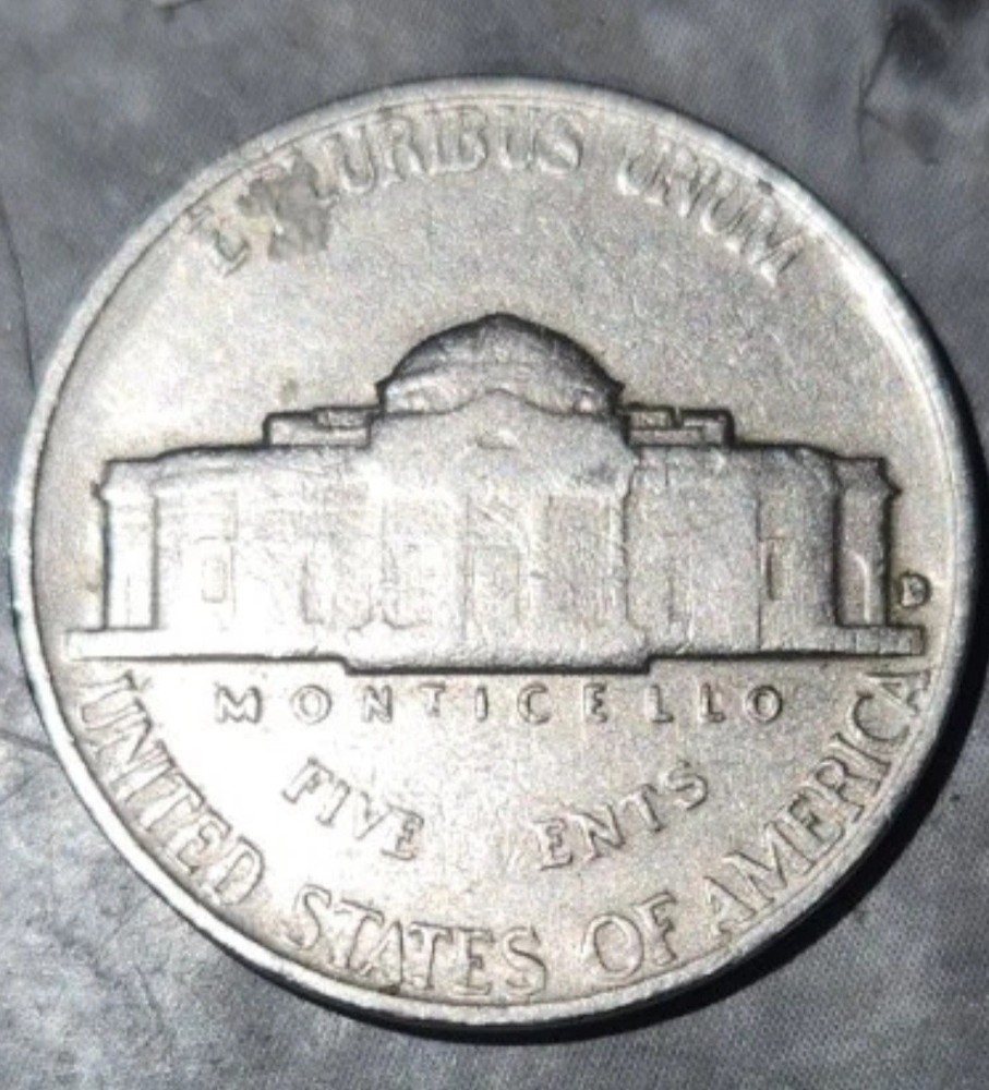 1961 Error Nickel "5 ENTS" Broken Die Missing Letters (FIVE ENTS) No "C" ERROR