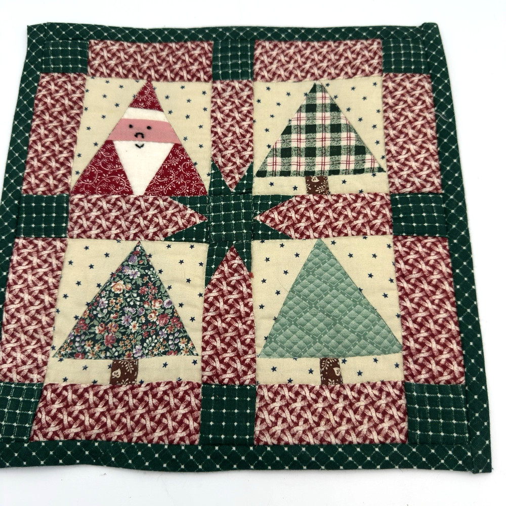 Small 4 Square Christmas Quilt 11”
