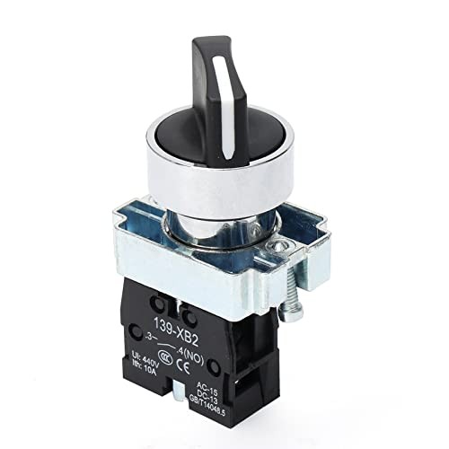 22mm Selector Switch 1NO Latching Rotary Selector Switch 2 Position Maintained