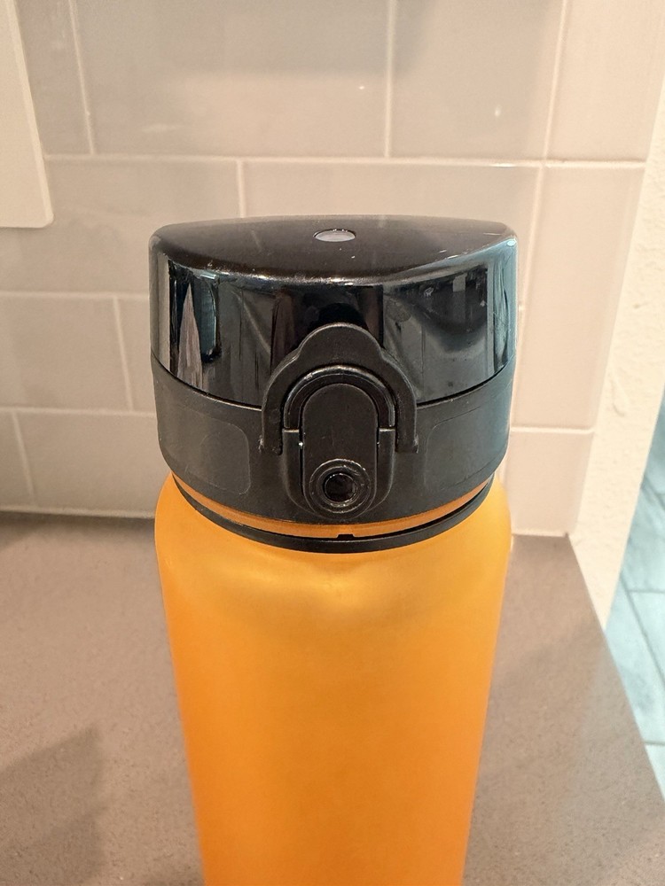 YoungLA Water Bottle Yellow Plastic EUC