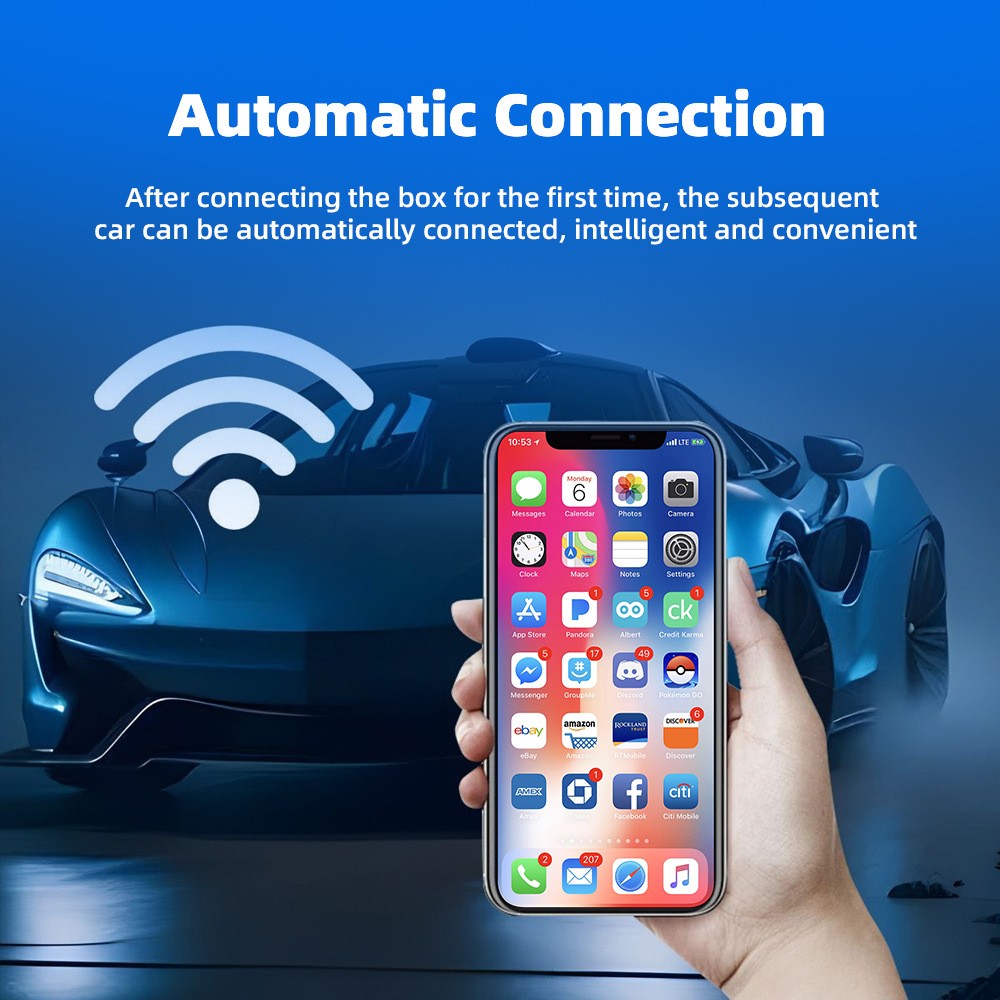 USB Wireless Carplay Adapter For iPhone Android Wireless Dongle Plug ＆ Play 2025