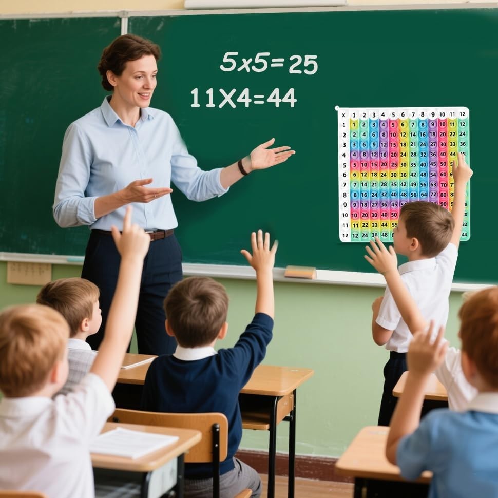 12x12 Multiplication Table Times Table Practice Multiplication Charts for Kid...