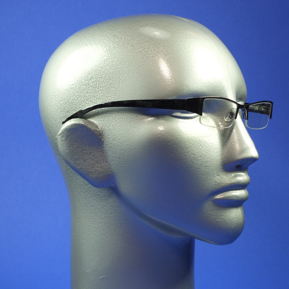 Computer Reading Glasses Shiny Gray Tech Frame Bottomless Screen TV Lens  +1.00
