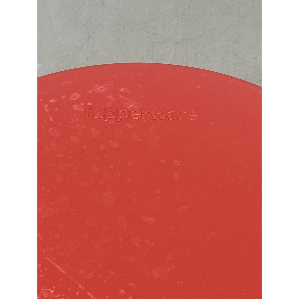 Tupperware silicone pie cake container baking freezing handles red 10x2 READ