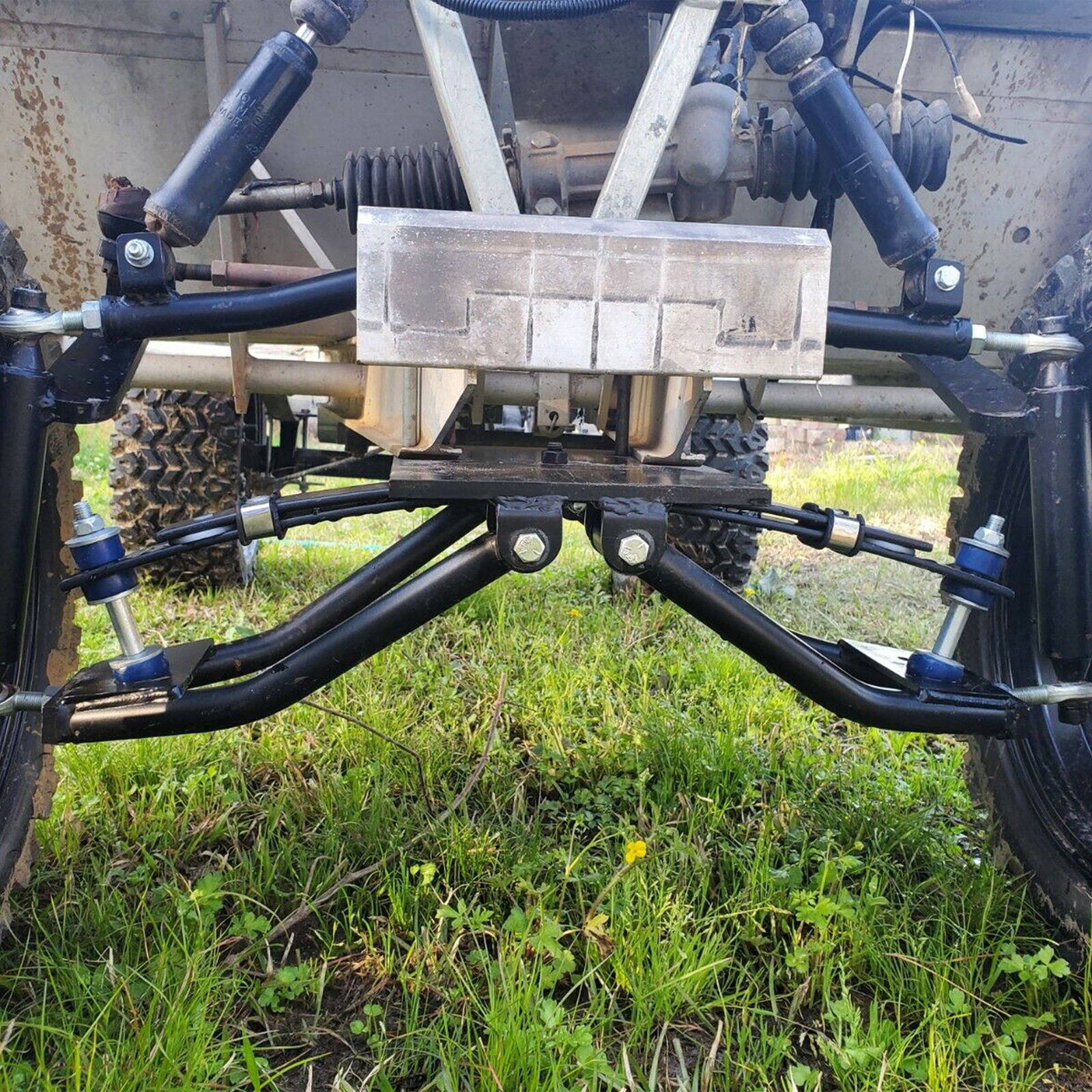 6" A-Arm Lift Kit & Rear Leaf Springs Black For 1982-2003 Club Car DS Golf Cart