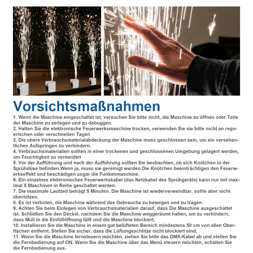 700W Cold Spark Machine Firework Stage Effect Machine DMX Wedding Party DJ Event